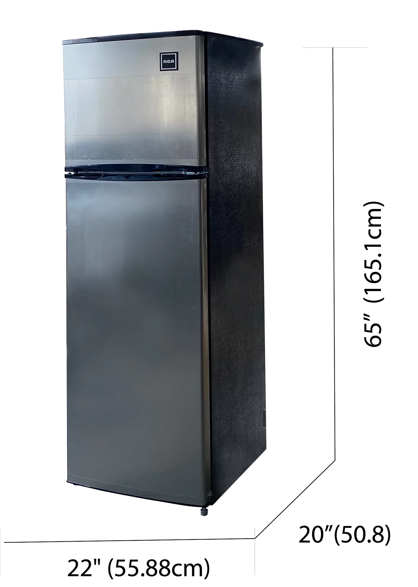 RCA - 10 Cu. ft Top-Freezer Apartment-Size Refrigerator - Stainless