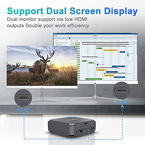 KAMRUI Mini PC Ryzen 7 5700U(8C/16T, up to 4.3GHz), Mini Computer 16GB DDR4 RAM 512GB M.2 2280 NVME SSD Mini PC Gaming, 4K Dual Display Mini Desktop Support WiFi6/BT5.2/Dual Channel