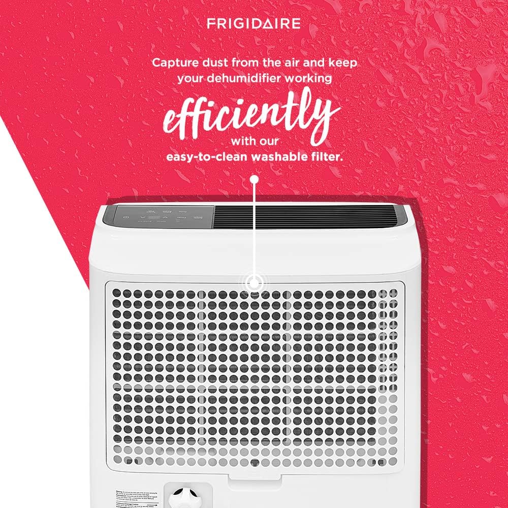 Frigidaire Dehumidifier, High Humidity 50 Pint Capacity, in White