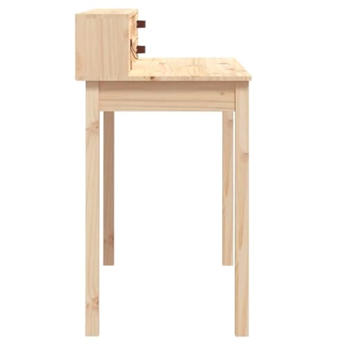 Office Desks Desk 43.3"x19.7"x36.6" Solid Wood Pine,Rustic Pine Wood Desk with Ample Storage for Home Office and Small Spaces