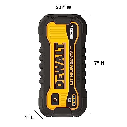 DeWalt DXAELJ16 1600 Peak Amp Jump Starter Battery Booster with USB Power Station