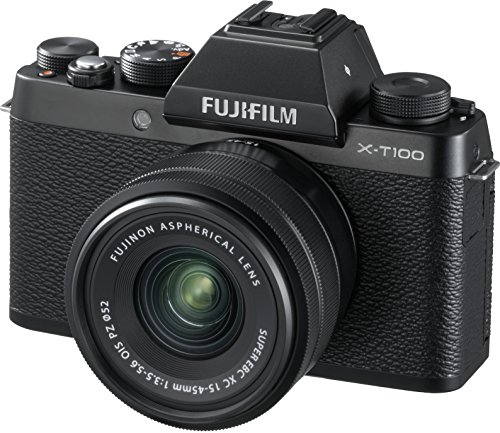 Fujifilm X-T100 Mirrorless Digital Camera w/XC15-45mmF3.5-5.6 OIS PZ Lens - Dark Silver