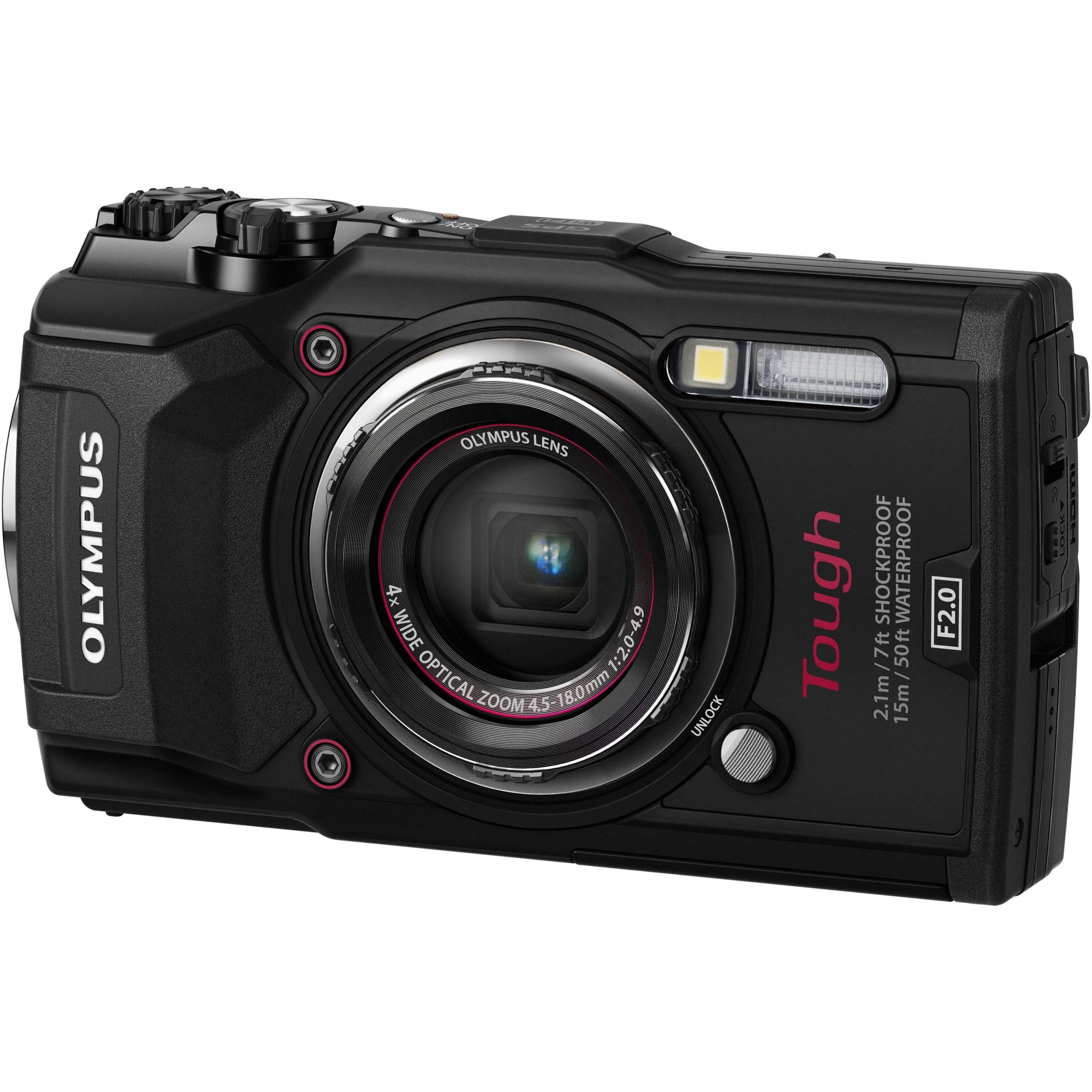 Olympus Tough TG-5 12.0 MP Compact Ultra HD Digital Camera - 4K - Black