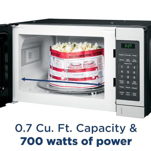 GE Countertop Microwave Oven | 0.7 Cubic Feet Capacity, 700 Watts | Kitchen Essentials for The Countertop or Dorm Room