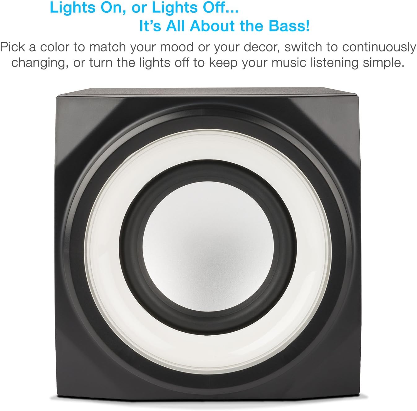 Cyber Acoustics Bluetooth Speakers with LED Lights &ndash; The Perfect Gaming, Movie, Party, Multimedia 2.1 Subwoofer Speaker System (CA-SP34BT)