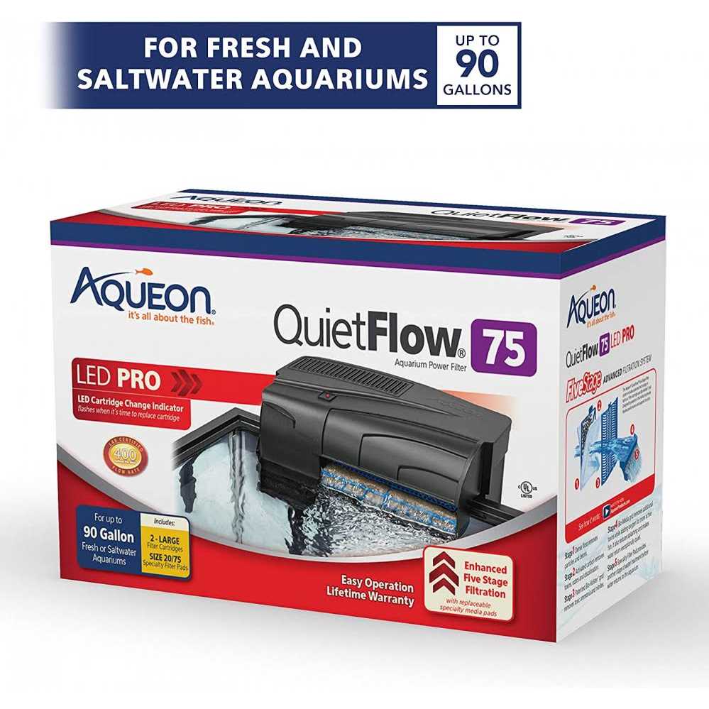 Aqueon QuietFlow LED Pro 75 Aquarium Power Filter - Pet Supplies online store