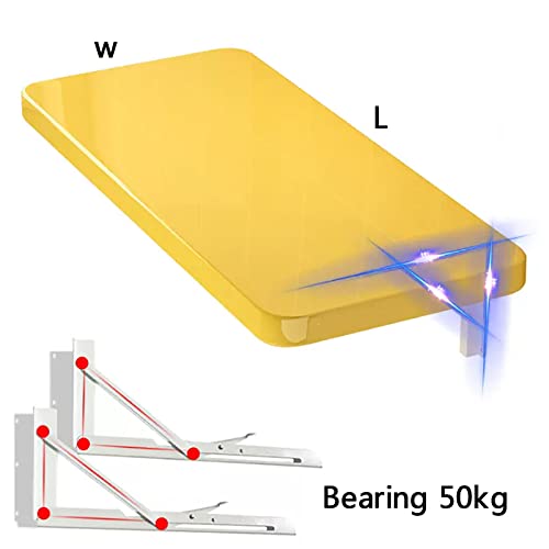 Wall-Mounted Drop-Leaf Foldable Table, Space Saving Laptop Desk, Premium Material, Floating Folding Table, Sturdy Hanging Table for, Study, Bedroom 30x80cm/12x31in(WxL) Blue
