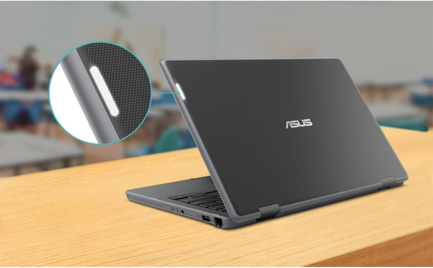 Asus Student Laptop, 12 inch IPS Anti-Glare Eye-Care HD Display, Intel Celeron N4500, Military-Grade Durability, Wi-Fi 6, Windows 10 Pro (4GB RAM | 256GB SSD), (BR1100CKA-XS04) (Renewed)