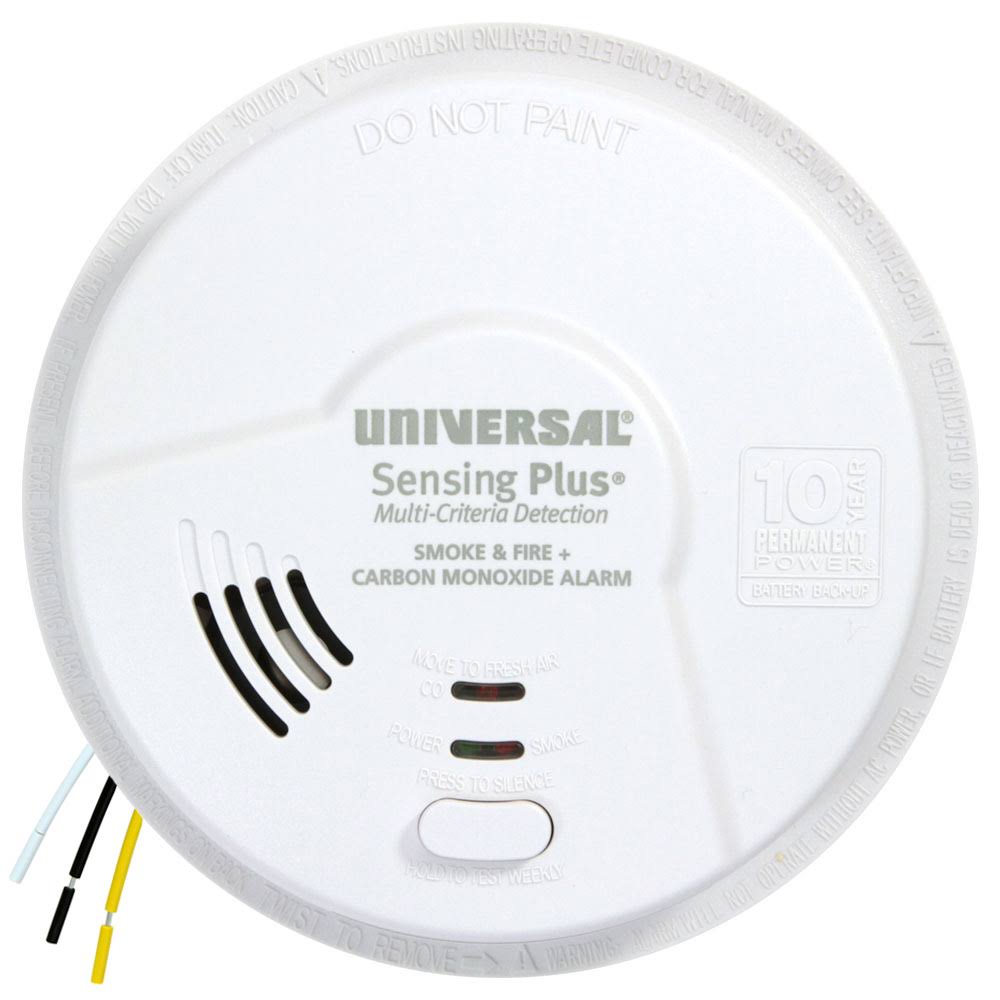 Universal Security Instruments AMIC1510SB Combination 3-in-1 Hardwired Smoke Fire u0026 Co Alarm Detector