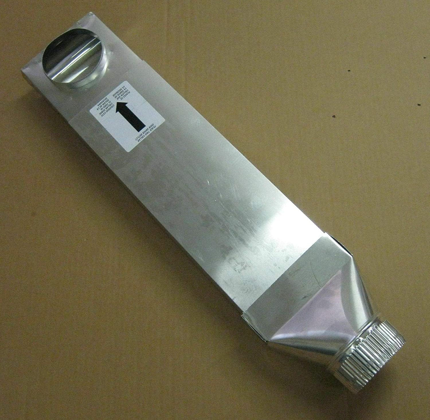 UD48S 4" Dryer Vent Space Saver Aluminun Venting Duct 90 Inlet Straight Outlet, Supplied by LITYPEND and Shipped from the USA.