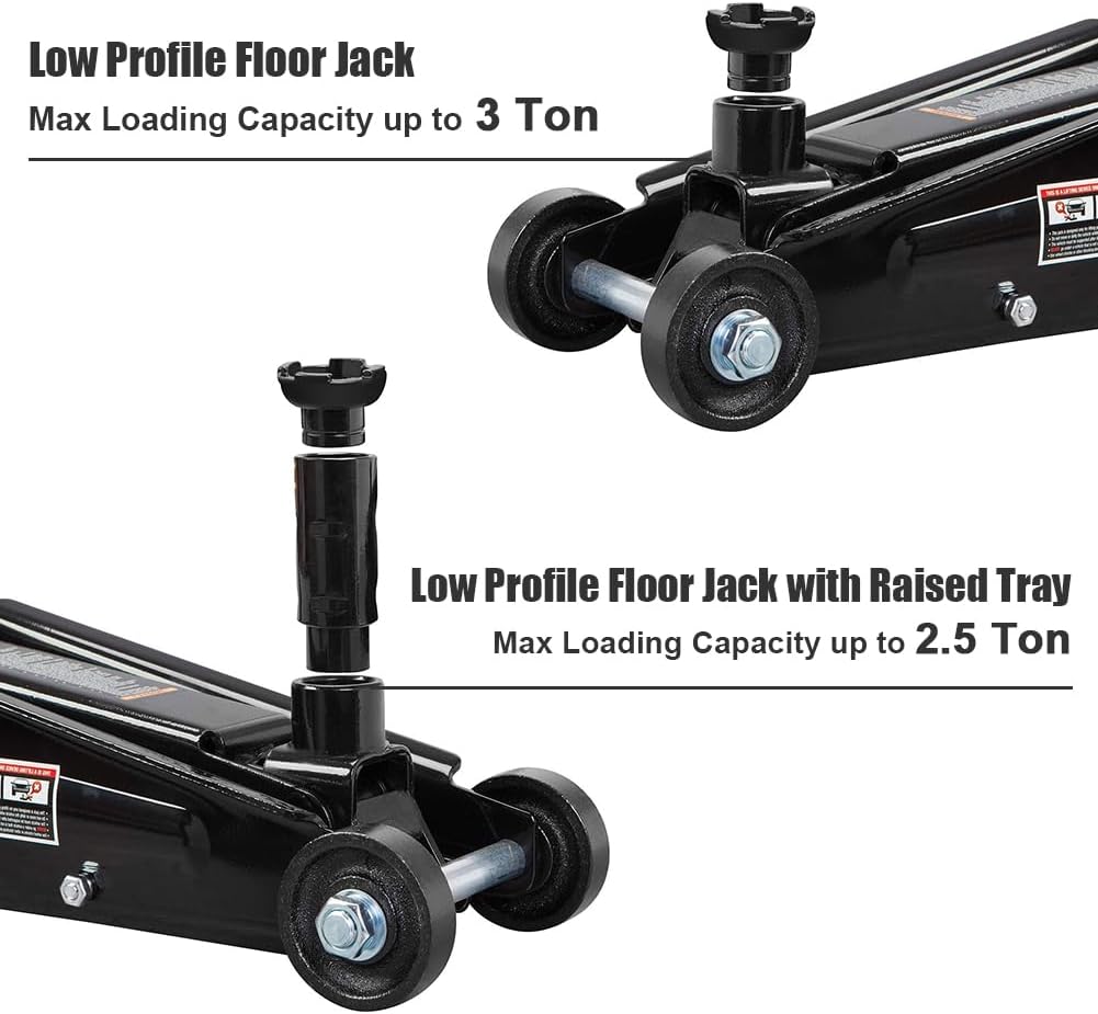 3 Ton (6,000 lb) Capacity, Black Jack Hydraulic Trolley Service/Floor Jack (Fits: SUVs and Extended Height Trucks)