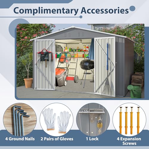6x4 Ft Outdoor Storage Shed, Heavy-Duty All-Weather Tool Shed with Lockable Doors, Durable Resin Construction for, Patio & Backyard Organization Black