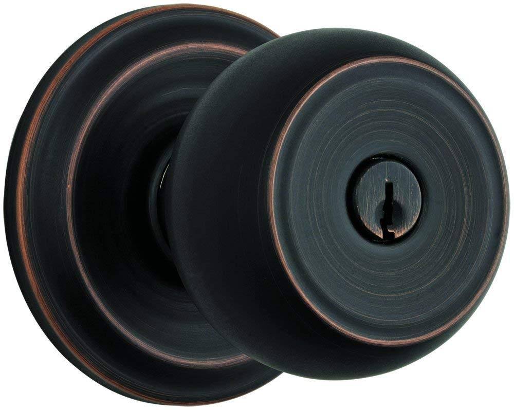 Brinks Push Pull Rotate Door Locks Stafford Entry Door Knob, Tuscan Bronze, 2300