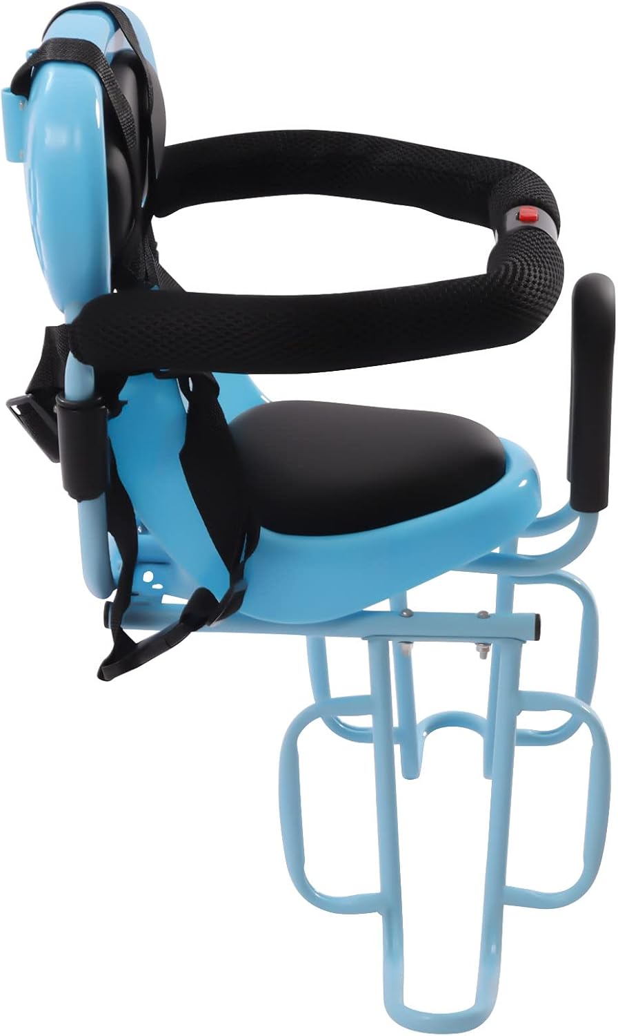 Rear Mounted Child Bike Seat Replacement Kids Bicycle Rear Seat Chair with Guardrail, Baby Child Kids Bicycle Bike Carrier MTB Road Bike Safety Bicycle Seat Bike Rear Kids Saddle with Foot Pedal