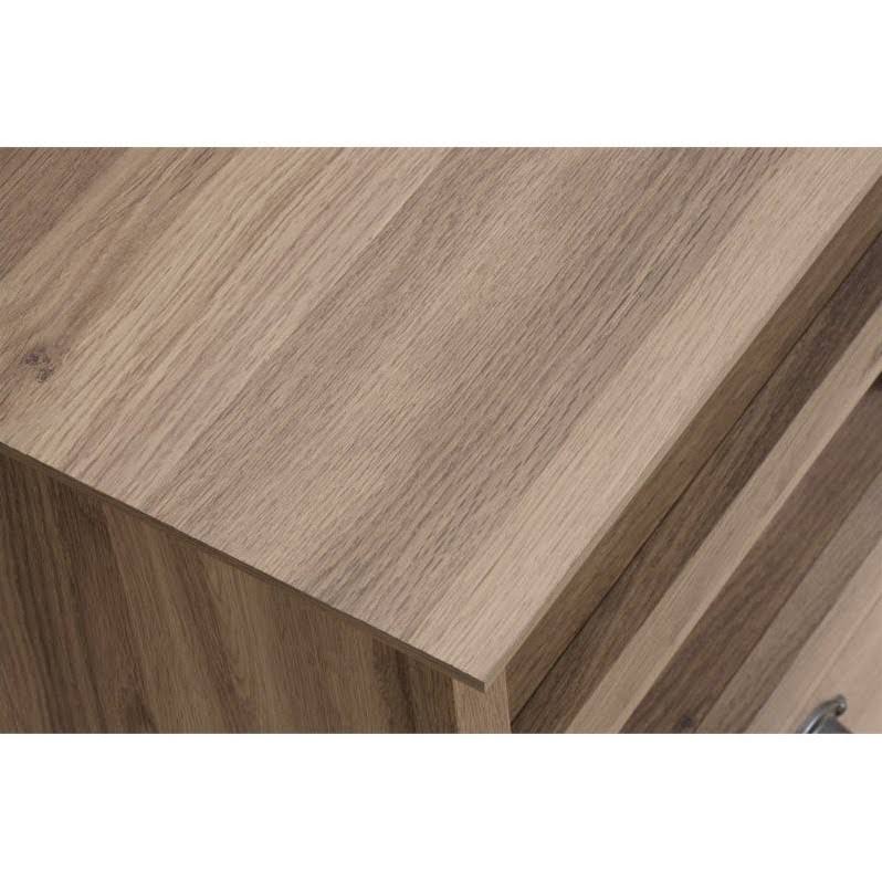 Sauder Barrister Lane 2 Piece Executive Desk and Lateral File Cabinet Set in Salt Oak