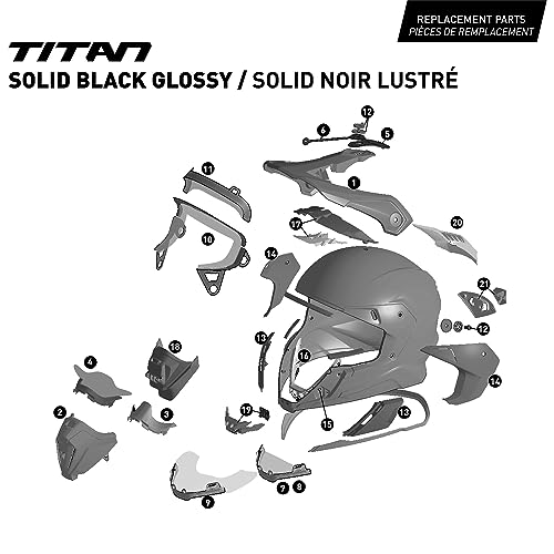 CKX Titan Original Helmet - Trail and Backcountry Solid No Shield