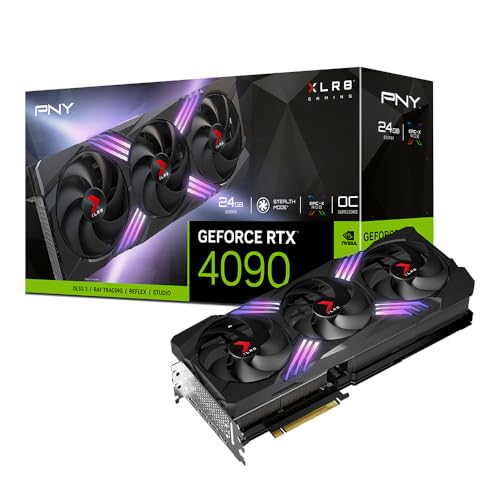 PNY GeForce RTX™ 4090 24GB VERTO™ Triple Fan Graphics Card DLSS 3 (384-bit PCIe 4.0, GDDR6X, Supports 4k, Anti-Sag bracket, HDMI/DisplayPort)