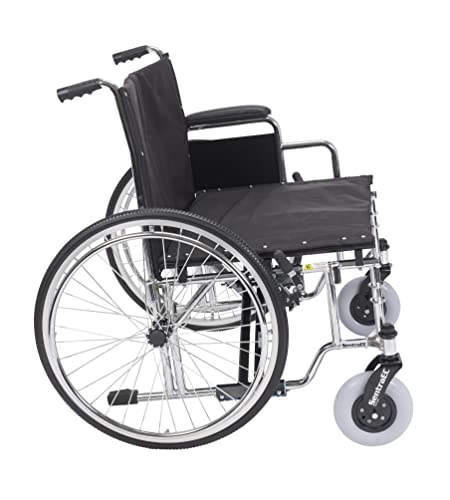 Drive Medical Sentra EC Heavy Duty Extra Wide Wheelchair with Various Arm Styles Arms, Black, 30