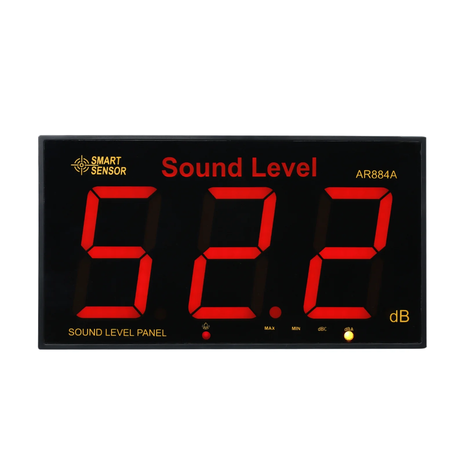 SMART SENSOR AR884A Sound Level Meter with Large LCD Screen Wall Mounted Digital Sound Level Meter Digital Noisemeter Decibel Monitoring Tester Noise Measuring Instrument 30-130dB Measuring