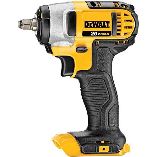 DEWALT 20V MAX Cordless Impact Wrench with Hog Ring, 3/8-Inch, Tool Only (DCF883B), Yellow