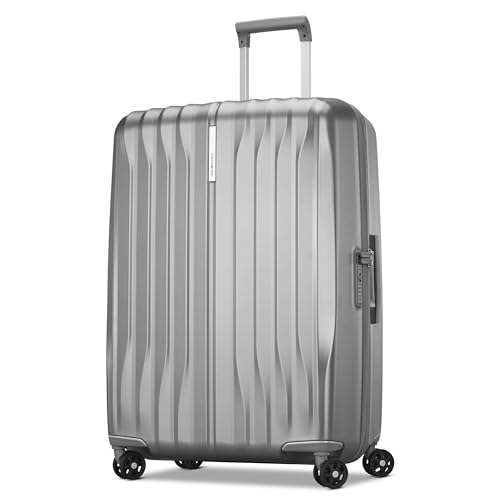 Samsonite UpLIFT 19" Lightweight Hardside Carry-On Luggage with Spinner Wheels - Expandable - Airline-Approved, Polycarbonate Hard Suitcase for Ultra Lightweight Travel - Silver Shimmer