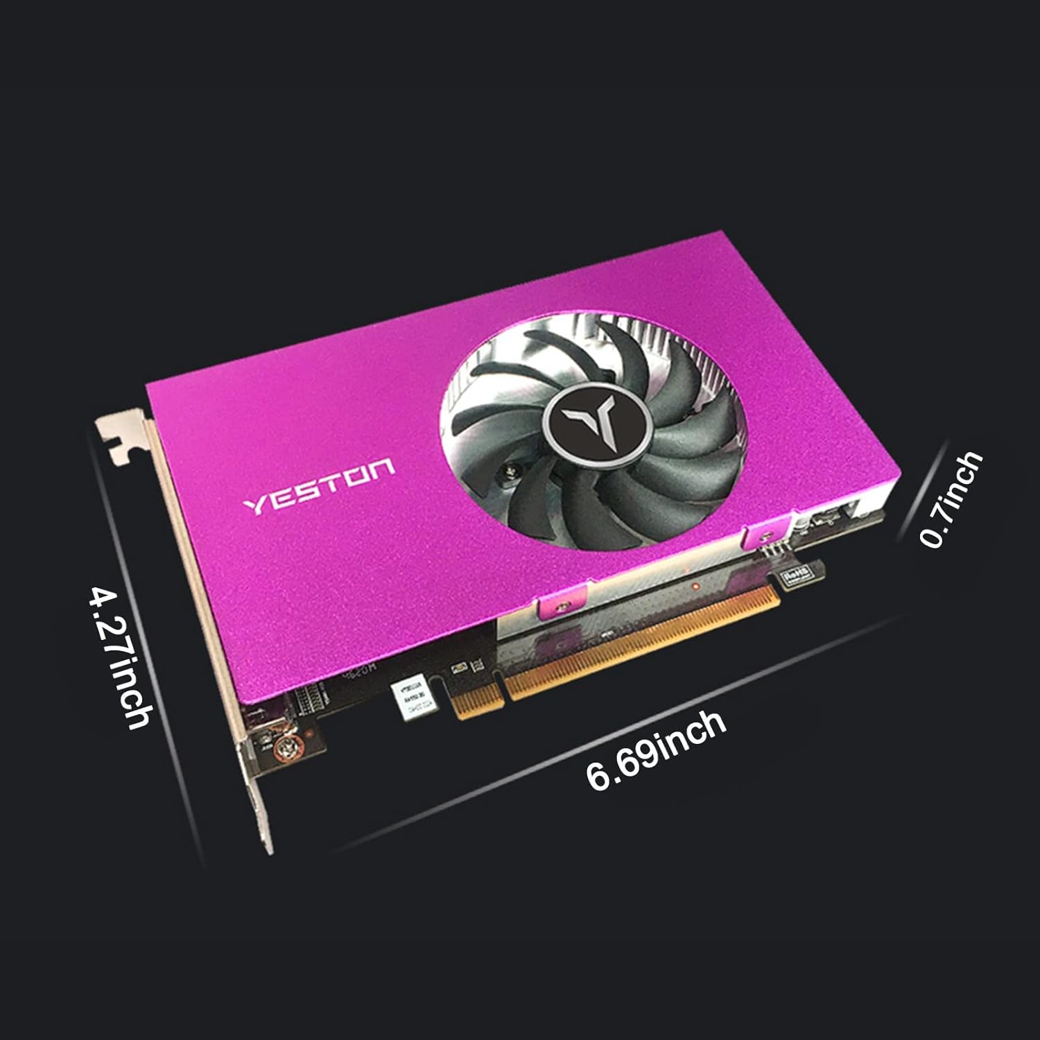 Yeston AMD Radeon RX550 4GB GDDR5 Computer PC Gaming Video Graphics Card 4Hdmi 6000mhz 128-Bit DirectX 12 PCI Express 3.0 GPU for Gaming PC Active Transfer VGA 4 Screen Single Slot Graphics Card