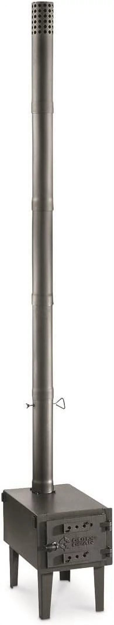 Guide Gear Outdoor Wood Burning Stove, Portable with Chimney Pipe for Cooking, Camping, Tent, Hiking, Fishing, Backpacking