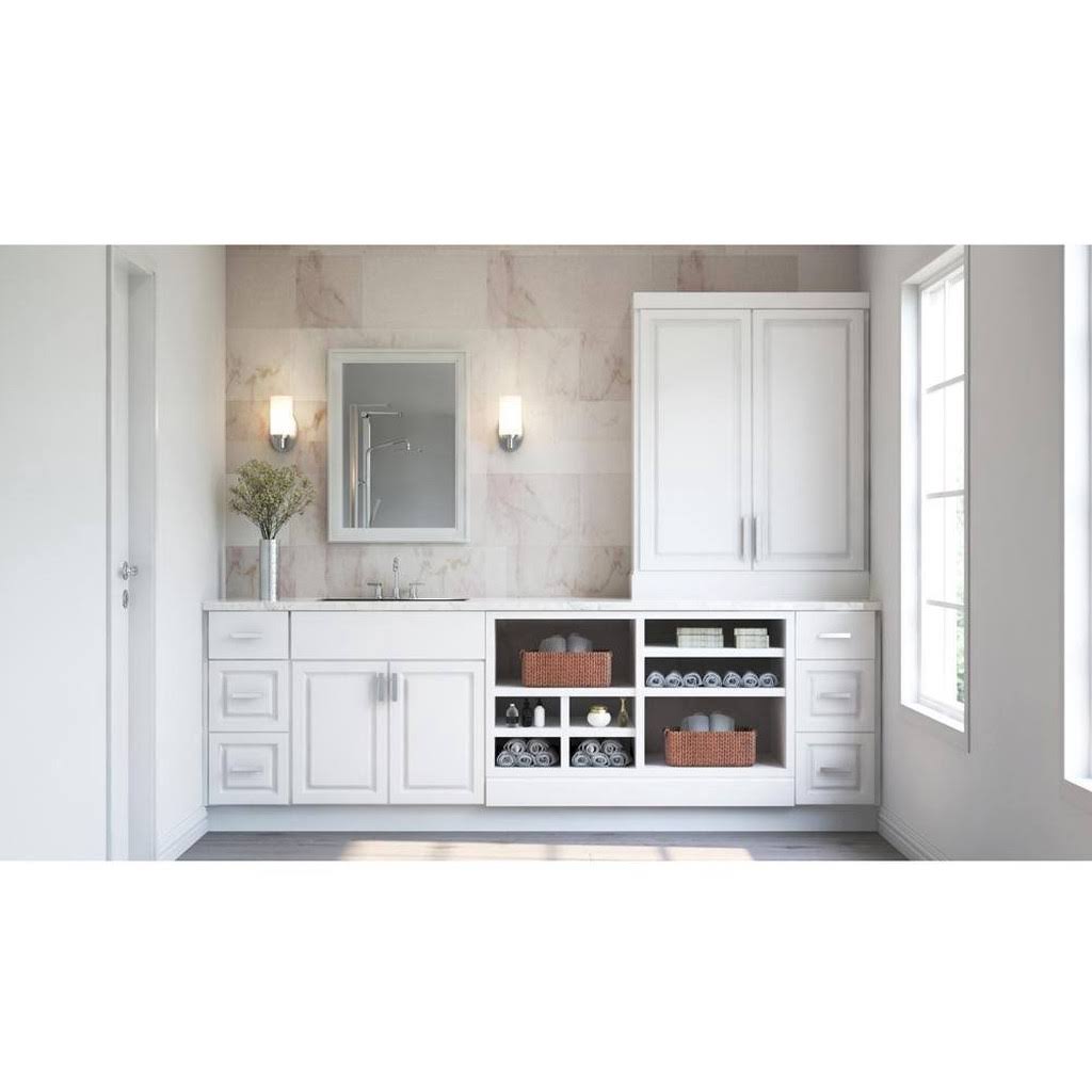 Hampton Bay 30x30x12 in. Hampton Wall Cabinet in Satin White