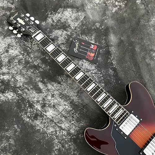 Custom Lefty Guitar Left Handed Jazz Electric Guitar Sunburst Color Jazzz Guitars Customized