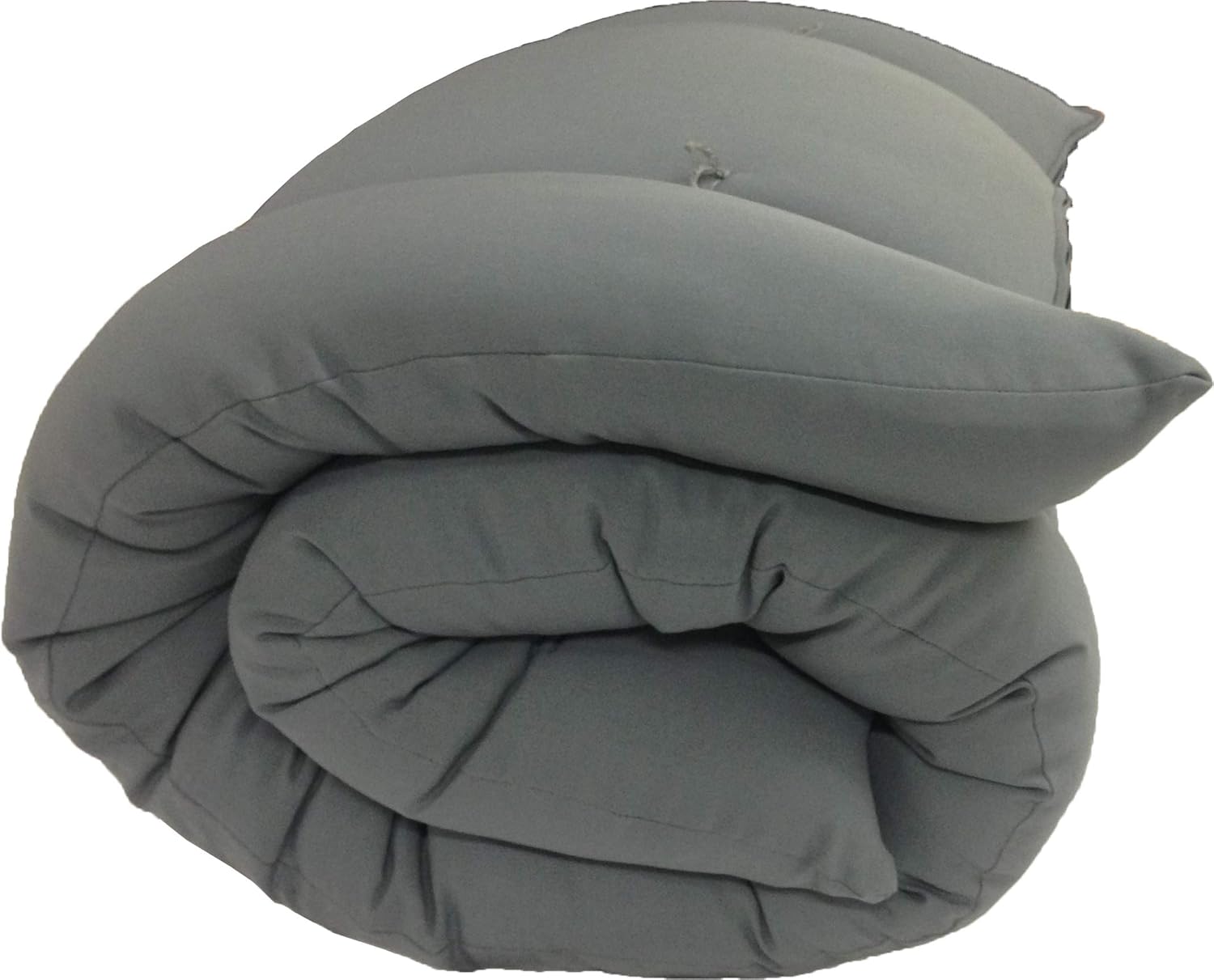 D&D Futon Furniture Gray Full Size Traditional Japanese Floor Rolling Mattresses, Cotton/Foam Shiki Futon 80 x 54 x 3