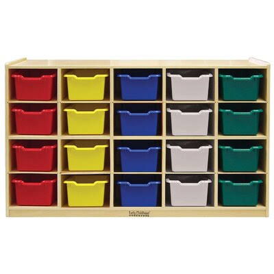 Cabinet 20 Compartment Cubby Ecr4kids Bin Color: Assorted