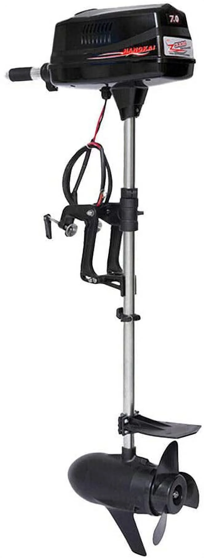 Miumaeov 7HP 48V Outboard Electric Motor Fishing Boat Engine Motor Tiller Control 1.8KW Heavy Duty Strong Power Low Energy Consumption 90 Degrees Rotatable Bracket
