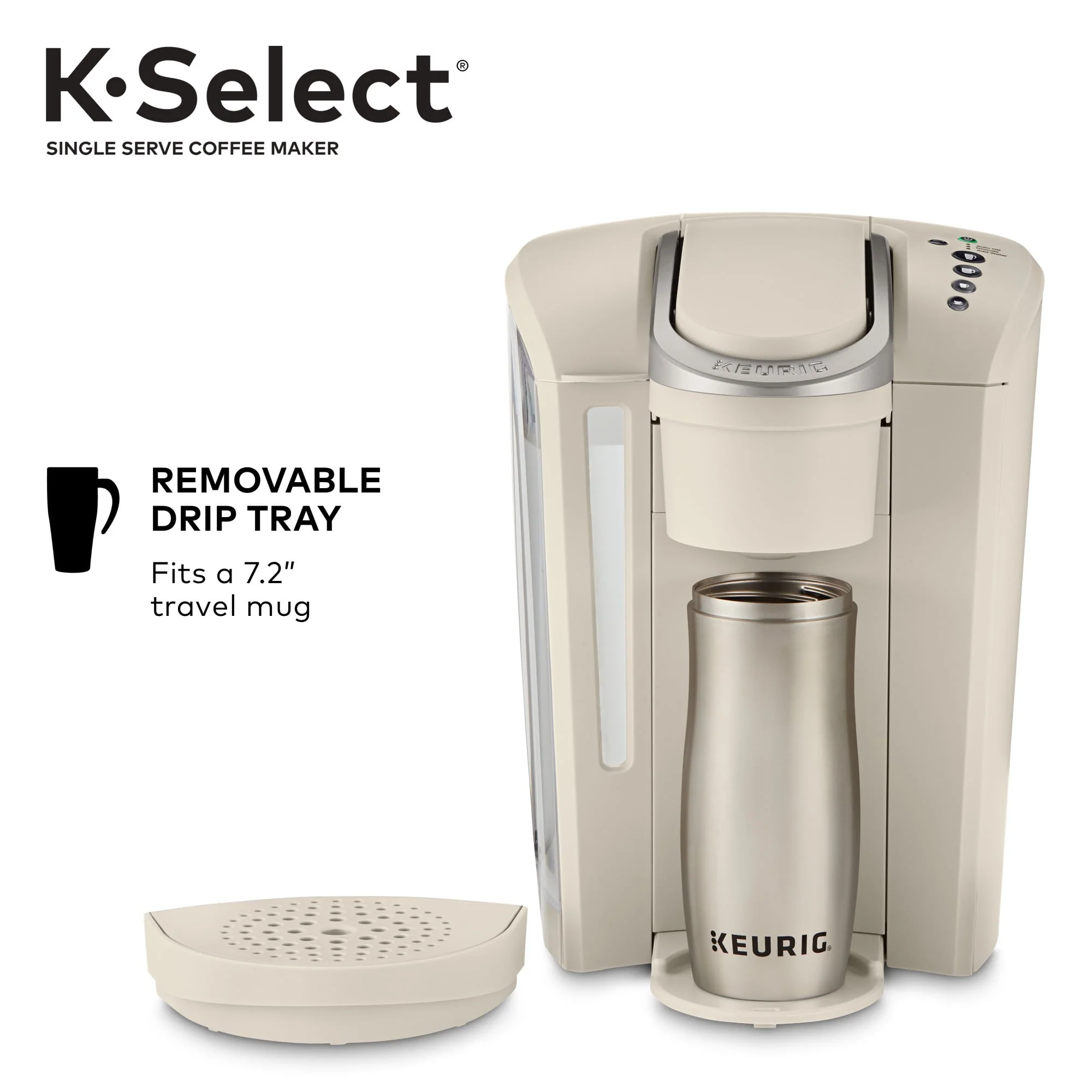 Keurig K-Select Single-Serve K-Cup Pod Coffee Maker, Matte White