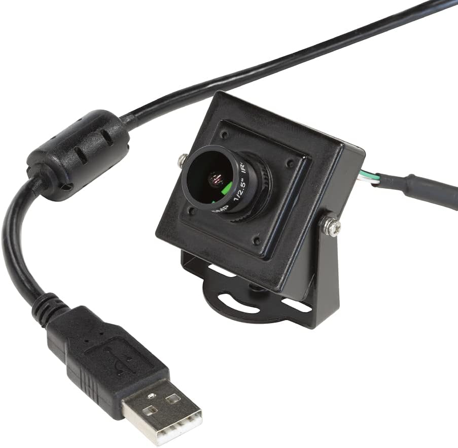Arducam 1080P Low Light WDR USB Camera Module with Metal Case, 2MP 1/2.8” CMOS IMX291 120 Degree Wide Angle Mini UVC Webcam Board with Microphone, 3.3ft/1m Cable for Windows Linux Mac OS