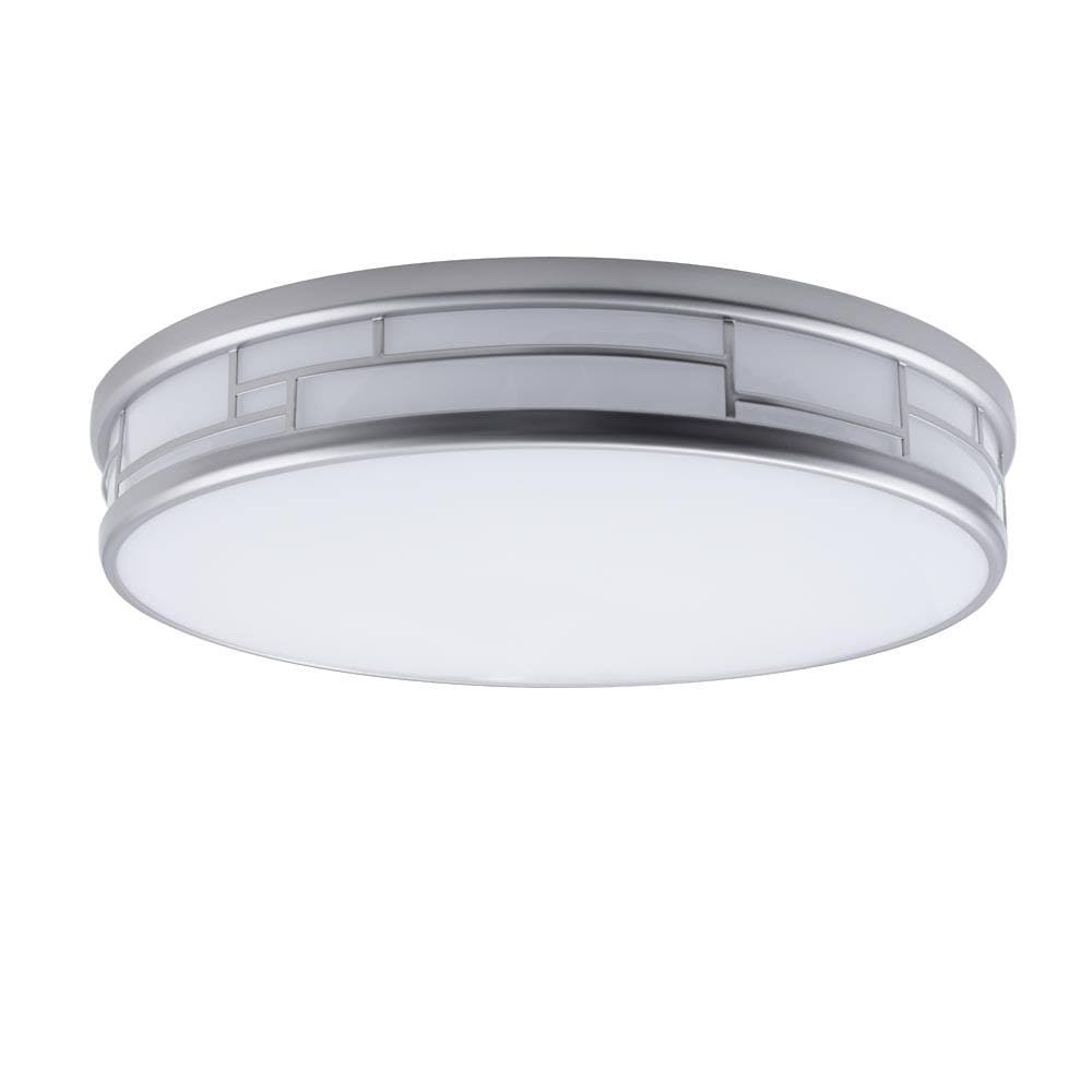 Allen + Roth Daphne 19-in Nickel Flush Mount Light Energy Star | MXL1088-LED35K9027N