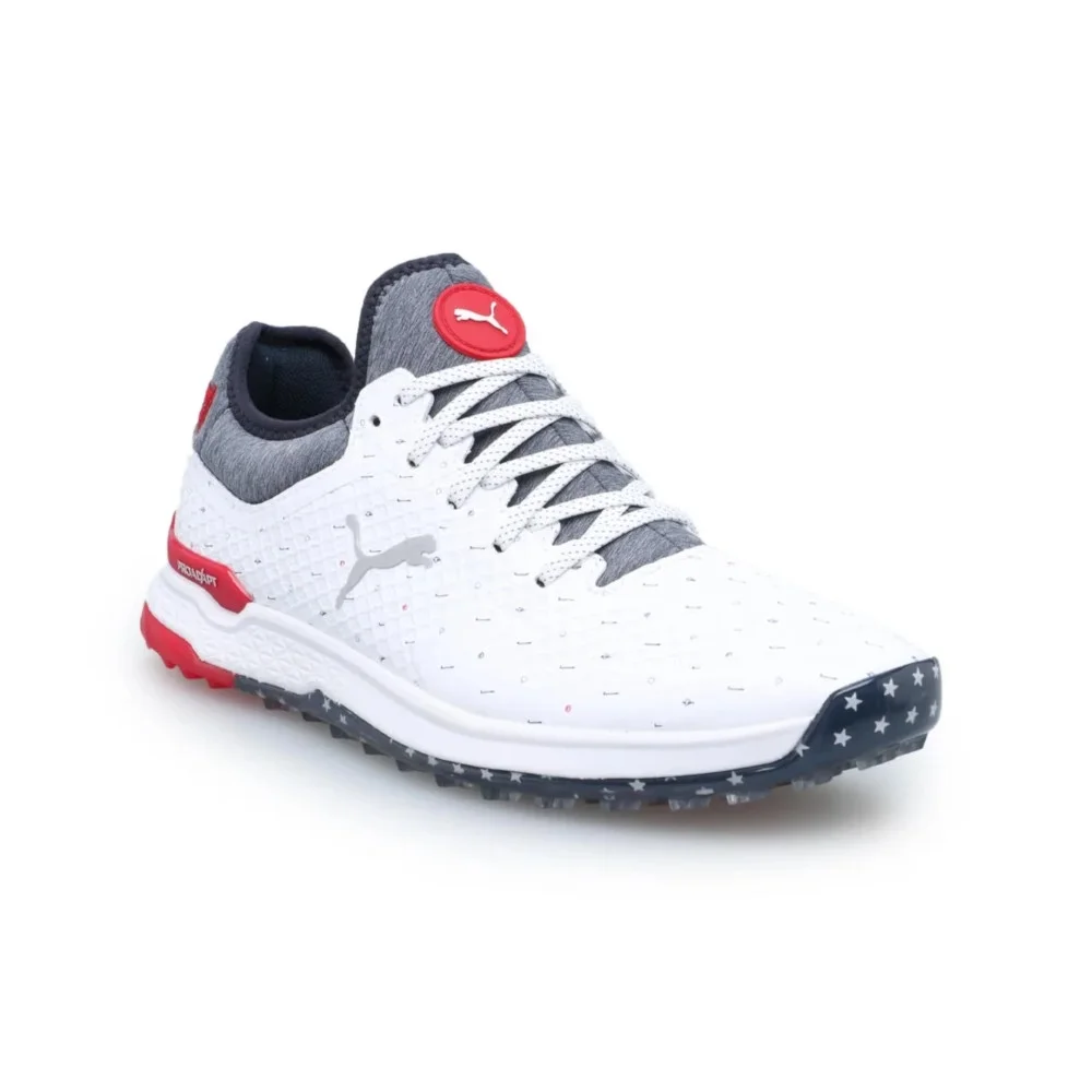 NEW Mens Puma LE ProAdapt Alphacat Love H8 Golf Shoes White/Ski Patrol Sz 10 M