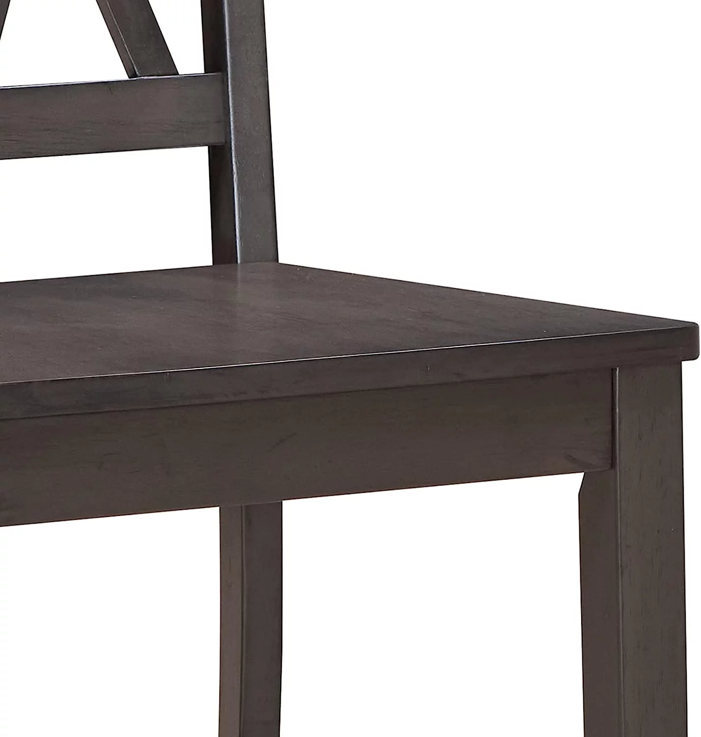 Duhome Farmhouse Dining Chairs Set of 2 Wooden Dining Room Chairs with Cross Back Country Cottage Kitchen Chairs Side Chairs, Gray