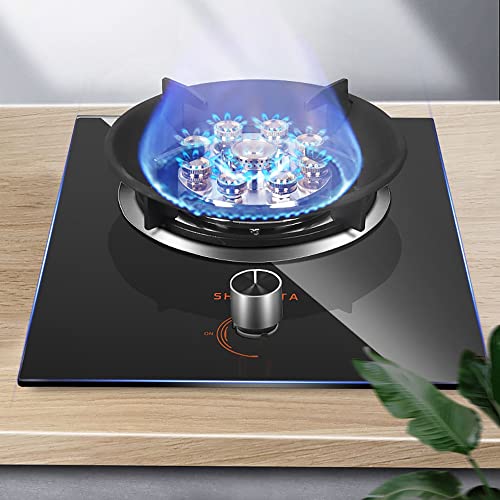 Burner Gas Cooker gas hob Built-in Gas Hob, Table Top Cooking, Portable Lightweight Gas Stove Single Burner， Easy To Use/Compact And Practical Design [Energy Class A]