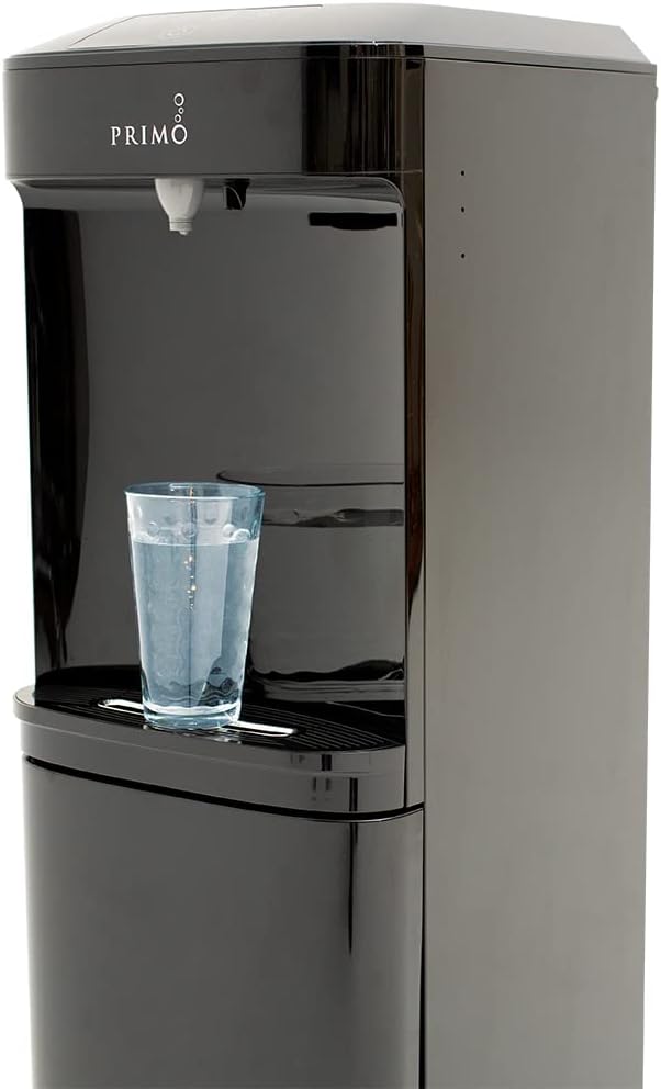 Primo Extreme Chill Bottom-Loading Water Dispenser - 2 Temp (Hot-Cold) Water Cooler Water Dispenser for 5 Gallon Bottle w/Child-Resistant Safety Feature, Black