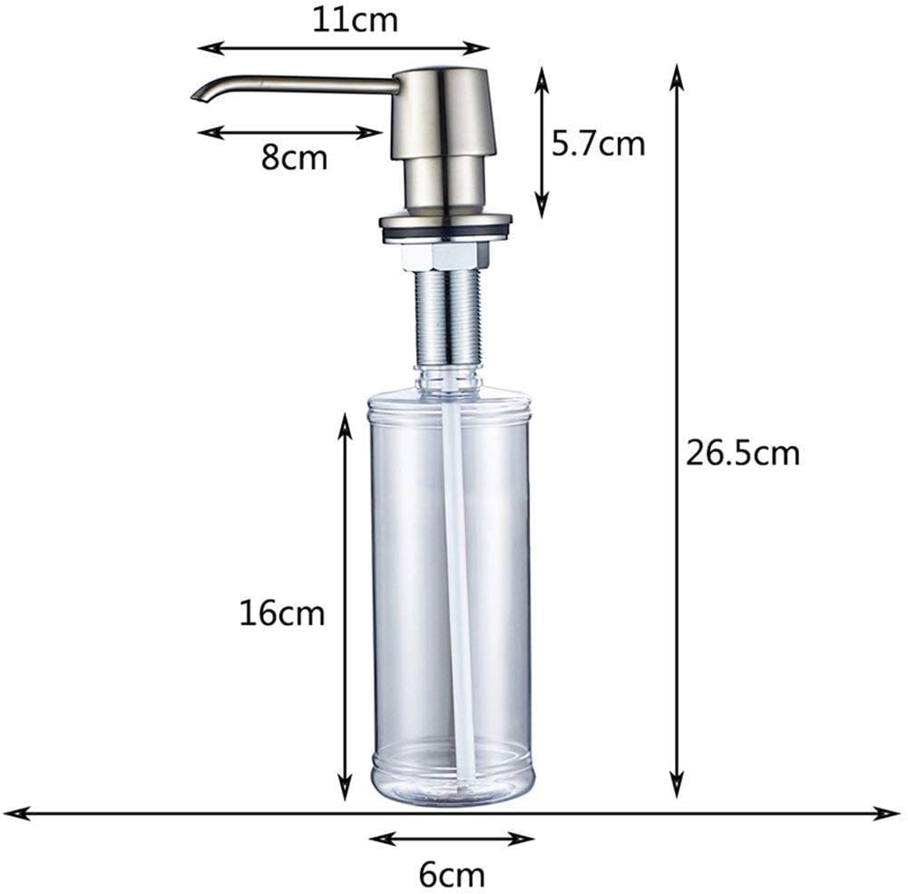 Fapully Commercial Kitchen Faucet Pull Down Sprayer with Soap Dispenser Brushed Nickel