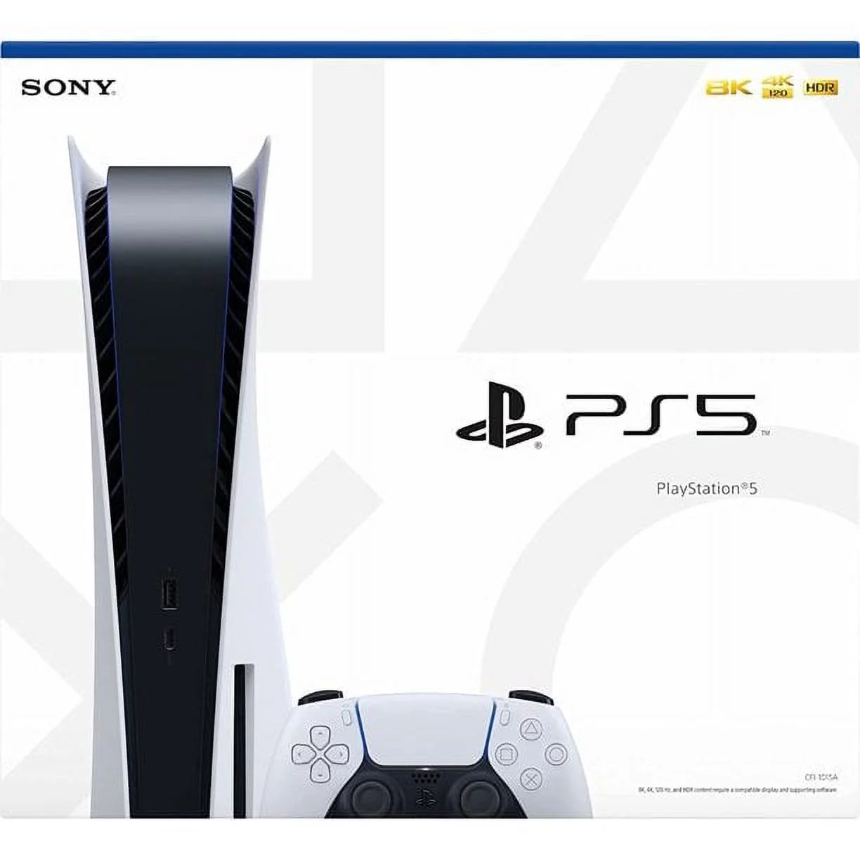 2023 Newest PlayStation_PS5 Disc Version PlayStation - 5 Console with One Wireless Controller, 4K-TV Gaming, 16GB GDDR6 RAM, Ultra-High Speed 825GB SSD - Naxctyei Ultra High Speed HDMI