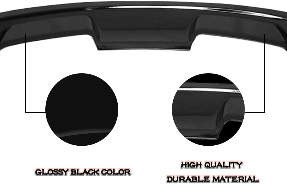 RoyalParts Rear Spoiler Wing Compatible with 2015-2020 2 Door Ford Mustang GT350 GT500 Style Trunk Spoiler( Glossy Black)