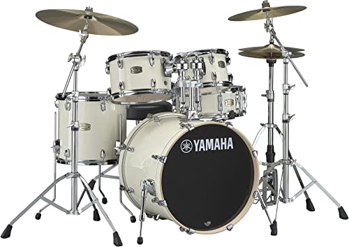 Yamaha Stage Custom Birch 5pc Shell Pack with a 22" Kick 14” Snare Drum in Matte Surf Green for Students and Working Drummers (SBP2F50MSG)