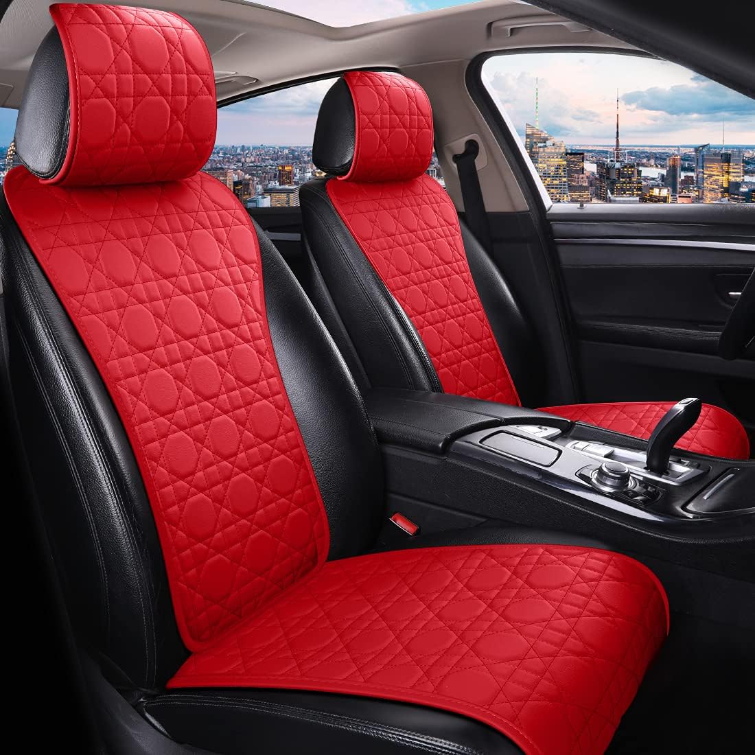 Purple Car Seat Cover Leather Seat Protector for Car Seats Comforty Car Seat Cover 2/3 Covered 11PCS Universal Fit Car/Auto/Truck/SUV (A-Purple)