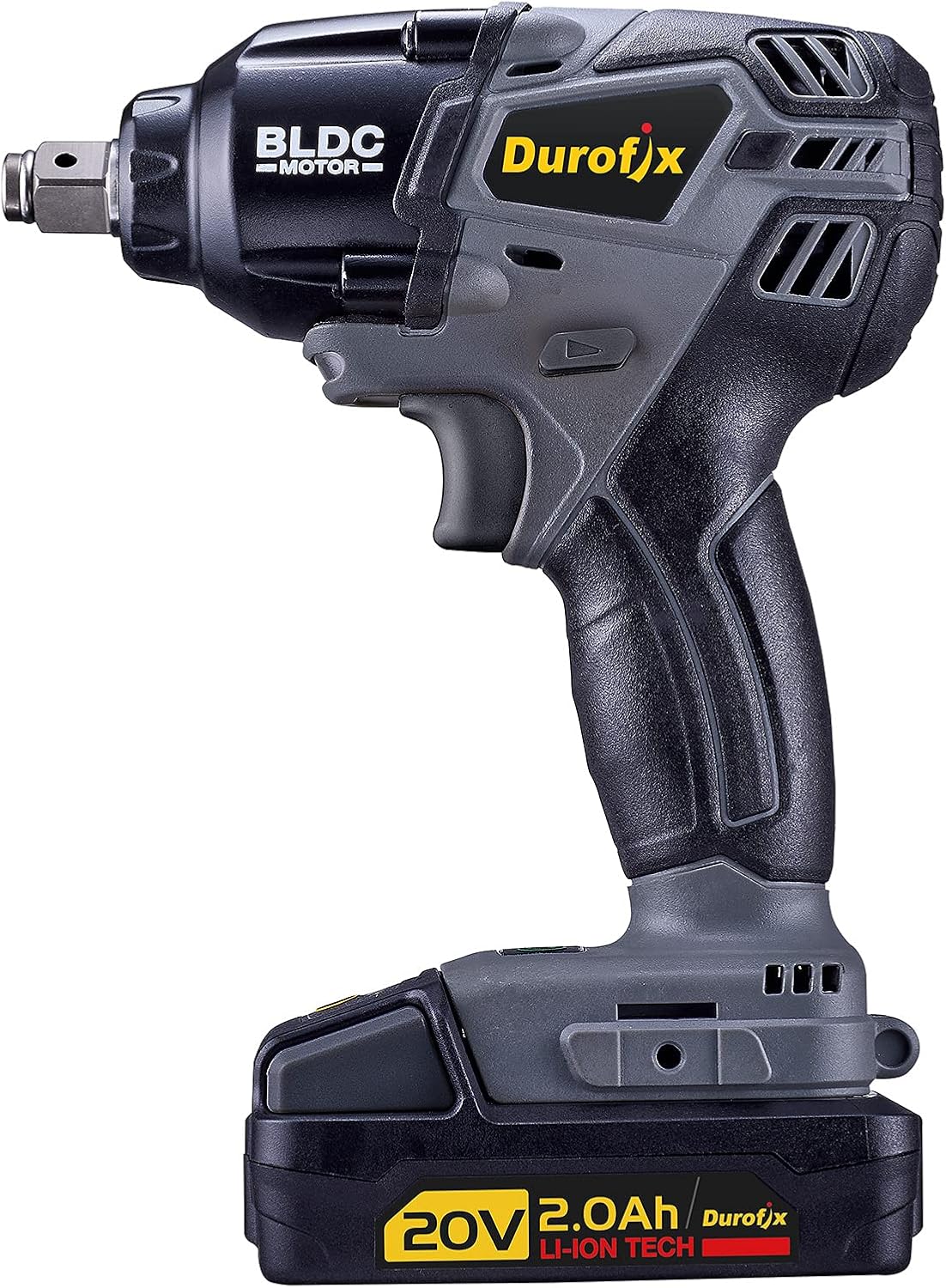 Durofix RI20174-PM P20 Series 20V Cordless Li-ion 1/2” 369 ft-lbs. Heavy Duty Brushless Impact Wrench Tool Kit