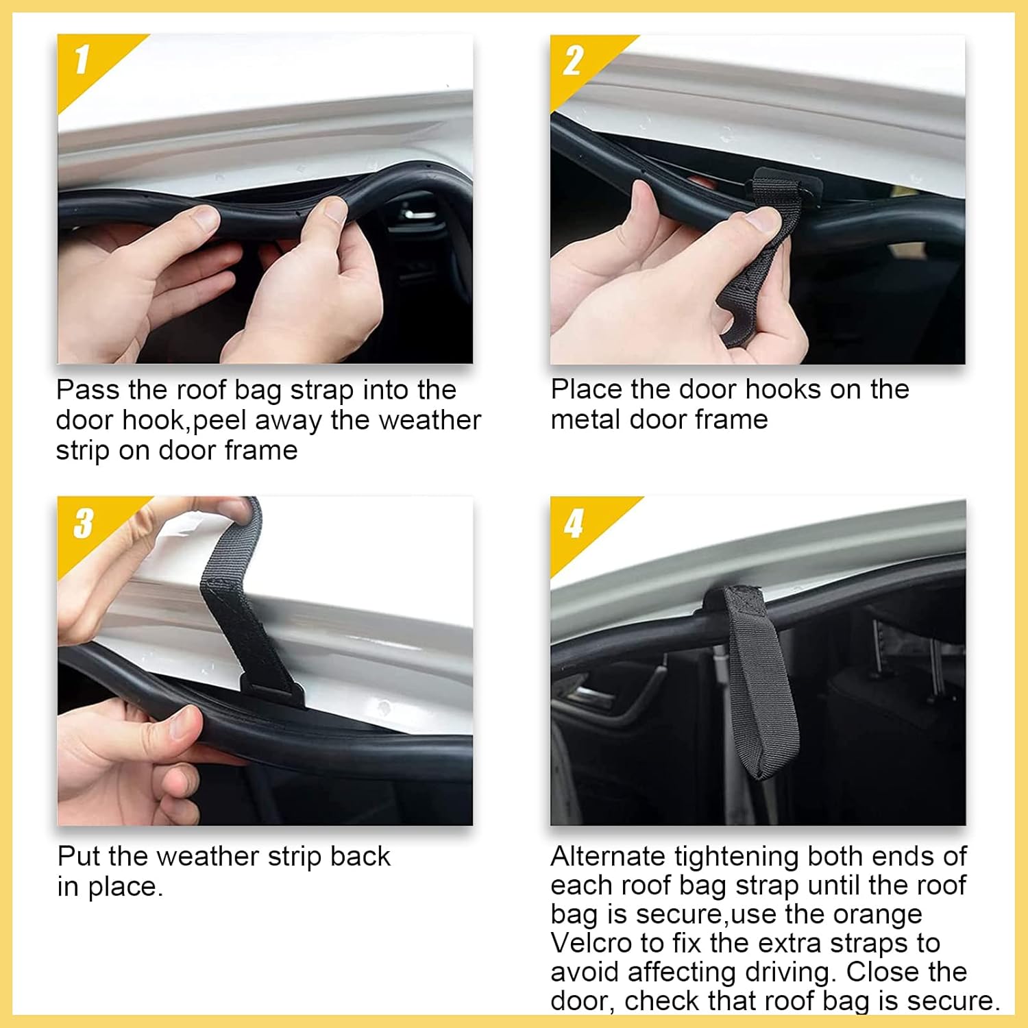 SOCAUNY Car Rooftop Carrier Soft Cargo Box 20 Cubic Feet Roof Bag Car Waterproof with Reflective Strip Rooftop Carrier for Cars Without Roof Racks