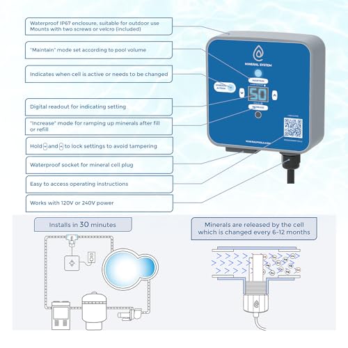 ClearBlue Mineral System - EPA Registered Ionizer for Pools and Hot Tubs