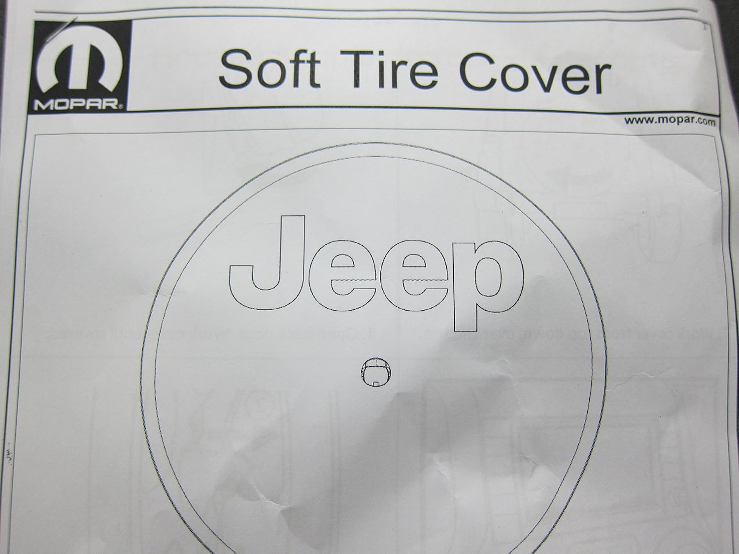 Mopar Jeep Wrangler JL Spare Tire Cover w/Backup Camera Bezel & Jeep Logo OEM Pack of 2