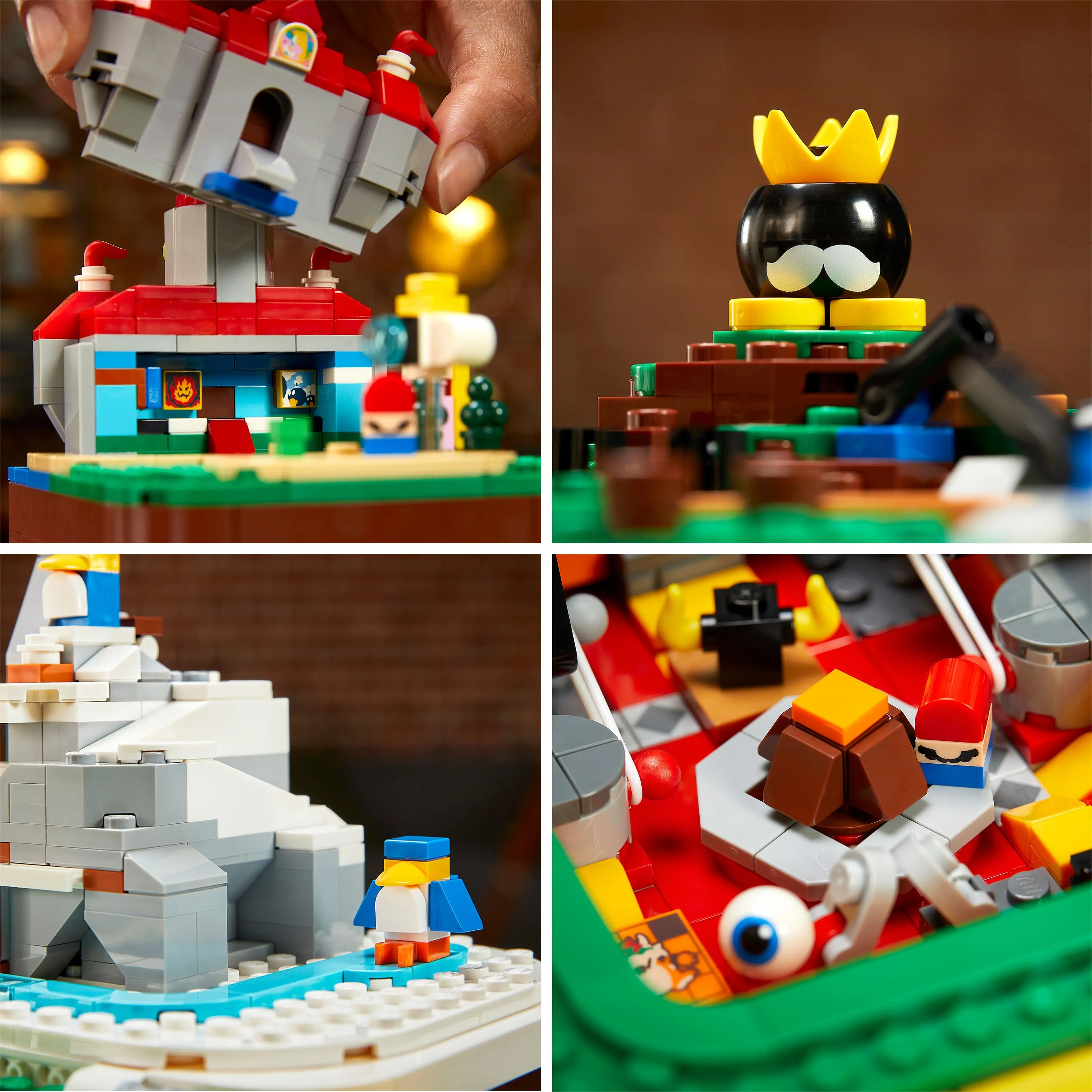LEGO Super Mario 64 Question Mark Block 71395, 3D Model Set for Adults with Microscale Levels and Princess Peach & Yoshi Micro Figures