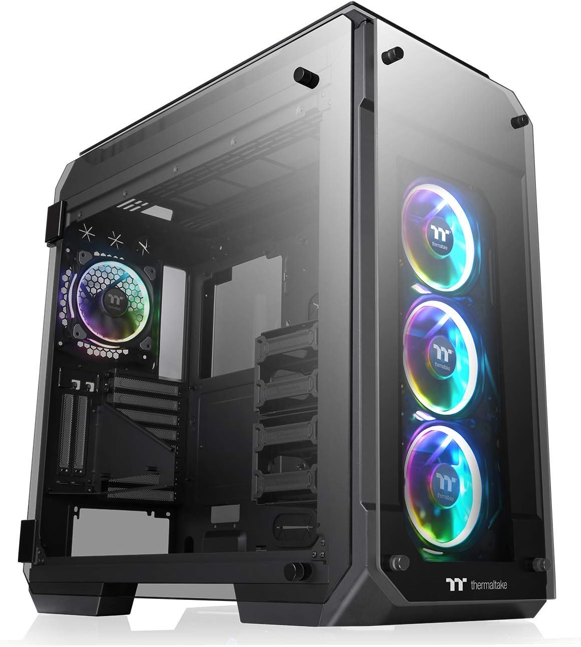 Thermaltake View 51 Motherboard Sync ARGB E-ATX Full Tower Gaming Computer Case with 2 200mm ARGB 5V Motherboard Sync RGB Fans + 140mm Black Rear Fan Pre-Installed CA-1Q6-00M1WN-00